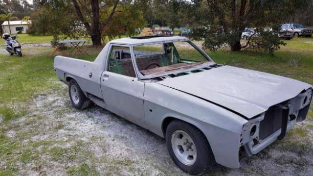 Holden ute body shell stripped of paint back to bare steel in Perth