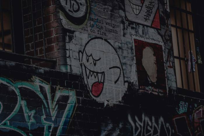 Graffiti removed from a masonry wall in Perth without ghosting