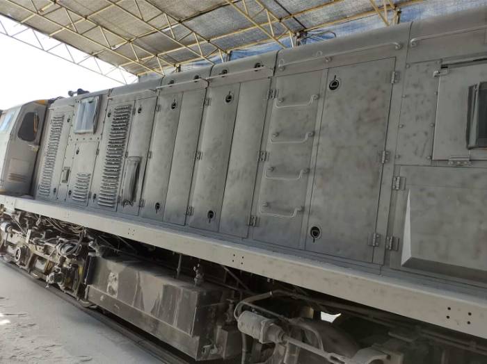 Rail carriage prepped with dustless blasting in Western Australia